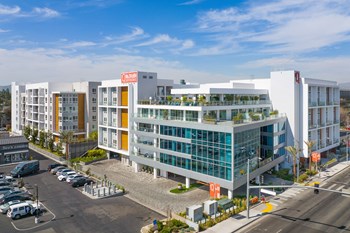Drone View Of Building Drone View Of Building at The Q Topanga, Woodland Hills, 91367 - Photo Gallery 3