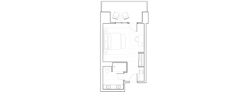 GUEST SUITE Floor Plan at The Q Topanga, Woodland Hills, California