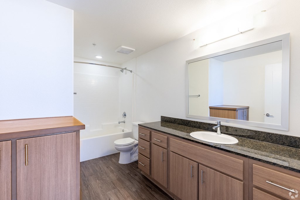 Grand Bathroom, connected to bedroom at Legacy Apartments, California, 91325