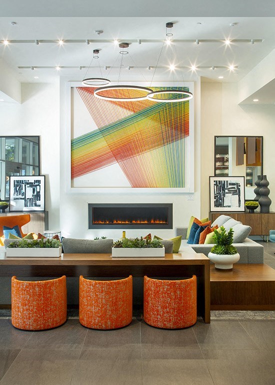 Resident Lounge at The Q Variel, Woodland Hills, California