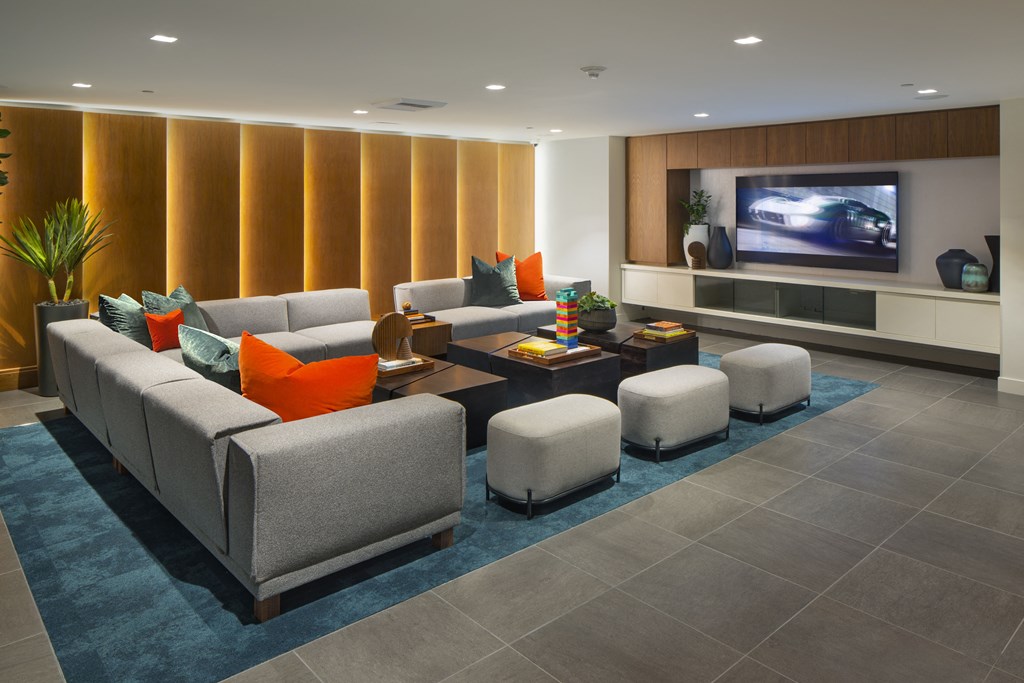 media room the q variel luxury apartments woodland hills ca