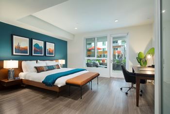 Large Comfortable Bedrooms at The Q Variel, Woodland Hills, California