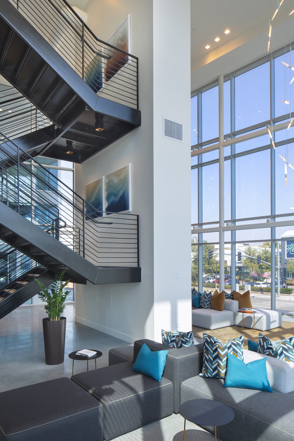 Picturesque Lobby Area at The Q Topanga, California