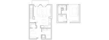Live Work Floor Plan at The Q Variel, Woodland Hills, 91367