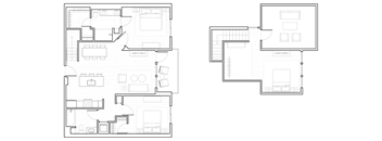 3 Bedroom Loft Floor Plan in Woodland Hills, CA