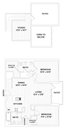 LOFT FOUR Two-Bedroom, Two-Bath Loft Floor Plan Two-Bedroom, Two-Bath Loft Floor Plan at The Q Variel, Woodland Hills, 91367
