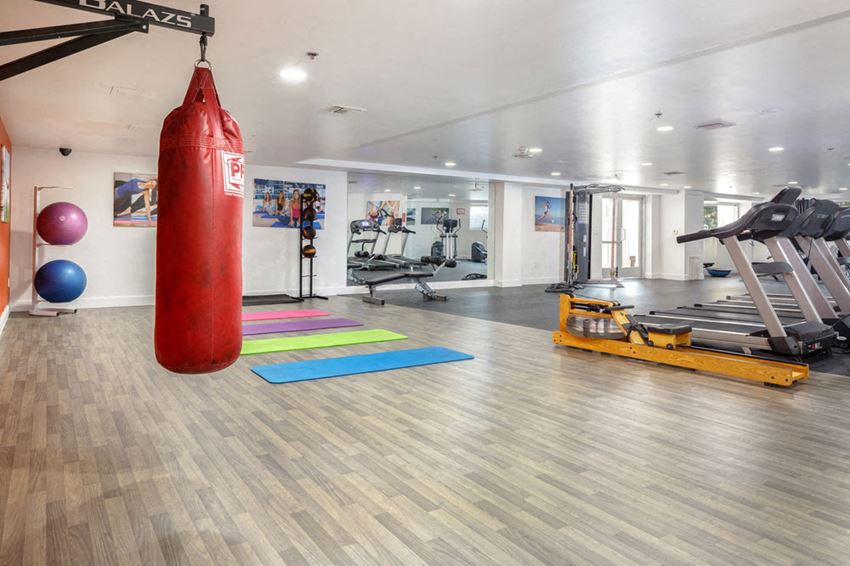 Yoga and exercise Room Yoga and exercise Room at The Social Apartments, North Hollywood, California