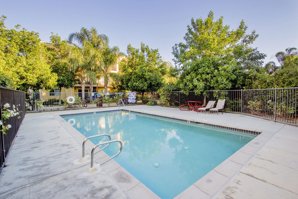 the pool at the preserve apartments at Dronfield Astoria, Sylmar, CA