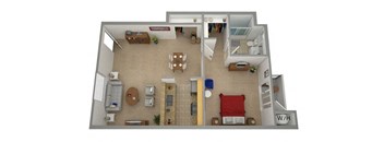 1 bed 1 bath floor plan F at Dronfield Astoria Apartments ,Sylmar ,91342
