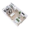 Studio Floor Plan Studio Floor Plan at The Q Variel, Woodland Hills, 91367