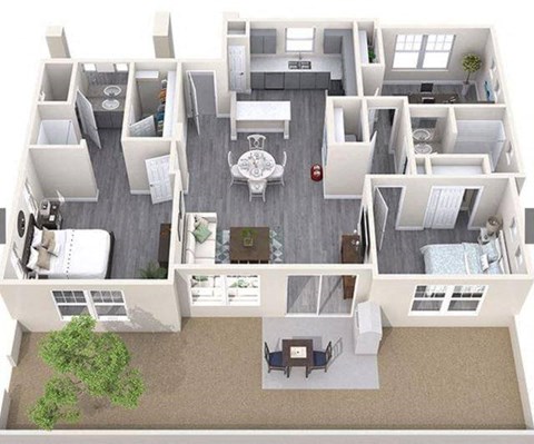 3 Bedroom Floor Plan 3 Bedroom Floor Plan at Villas at Chandler Heights, Chandler, Arizona