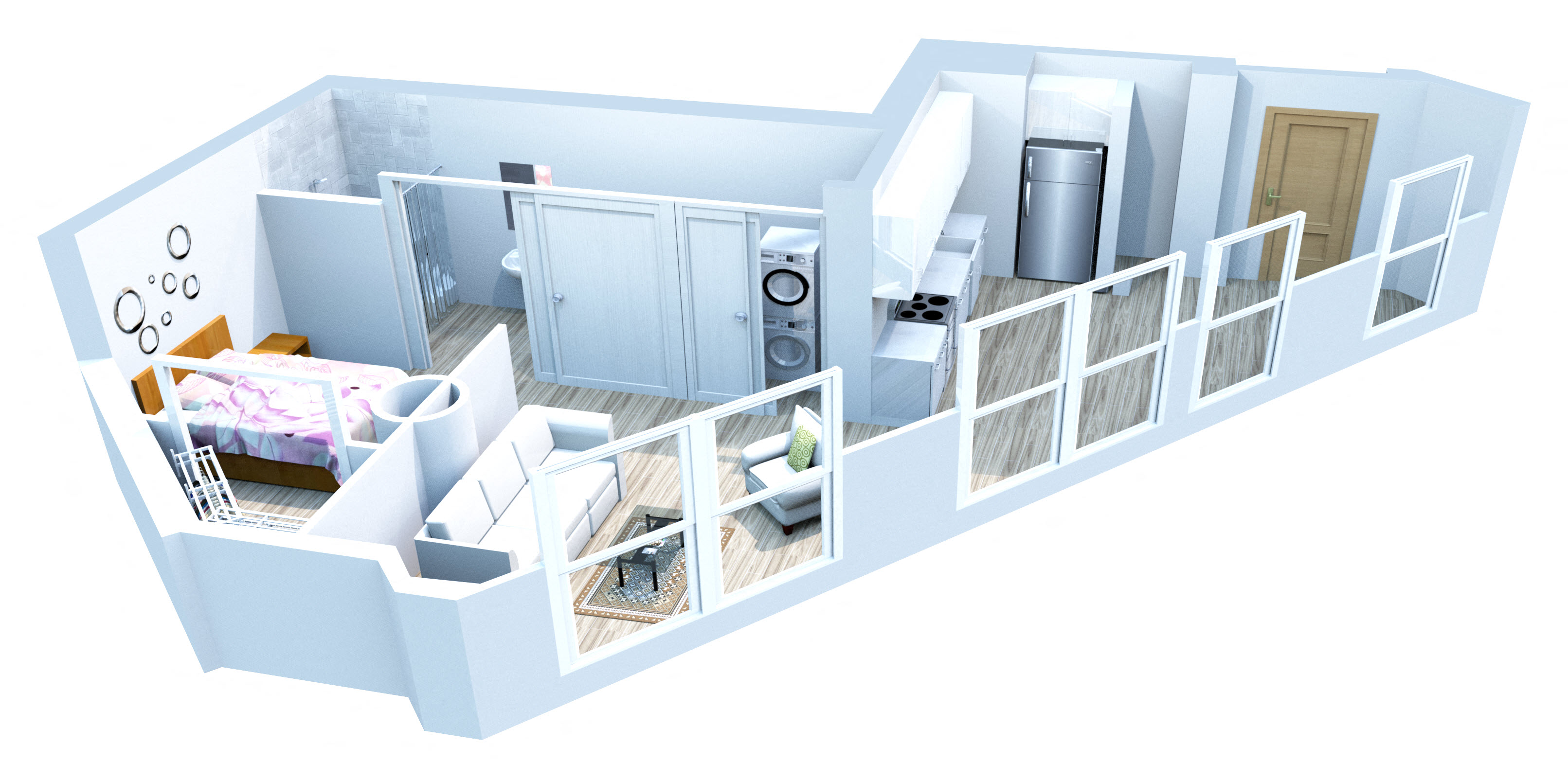 A11 Floor Plan at Pine Minor, Seattle, WA, 98101