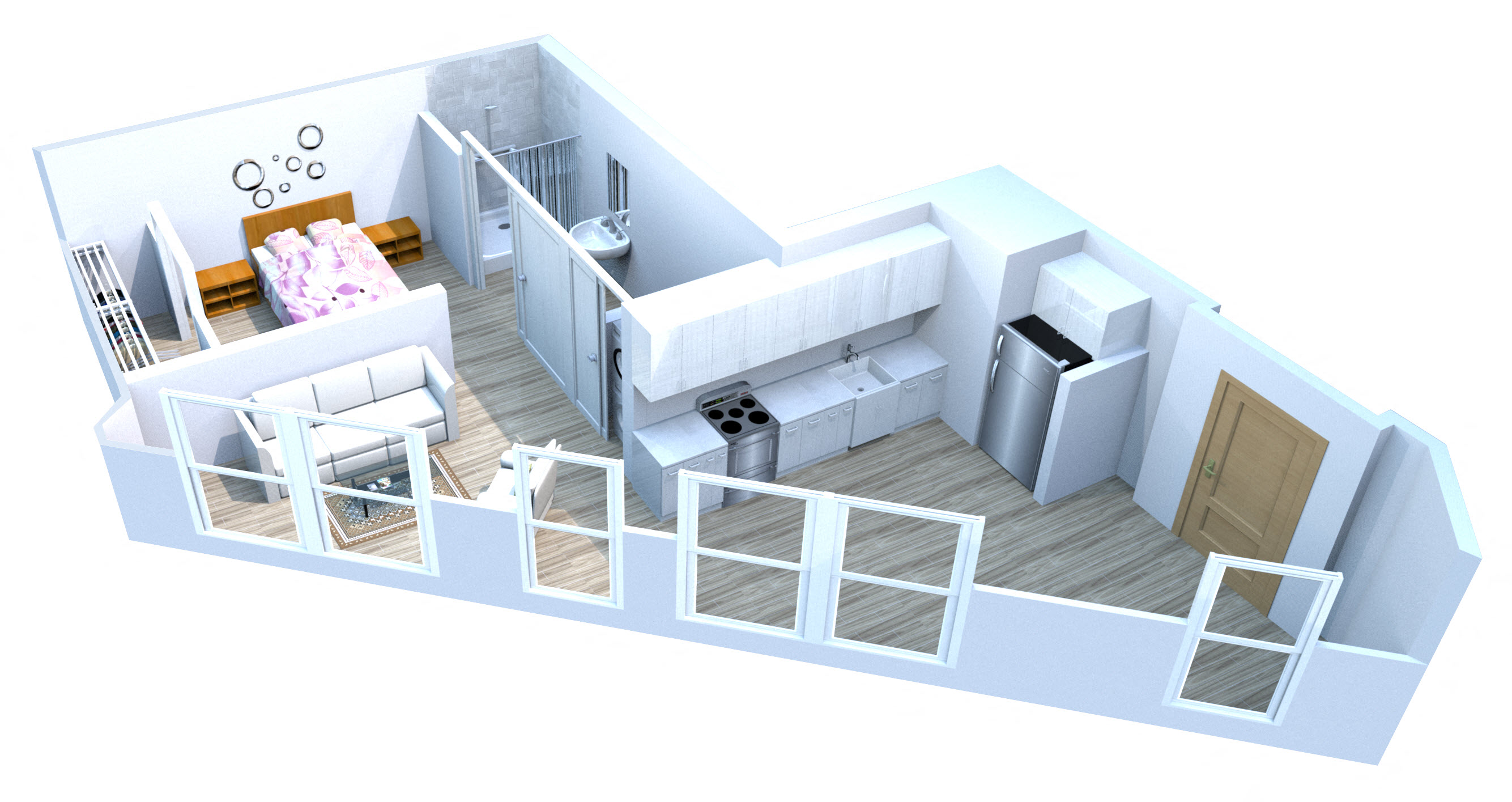 A12 Floor Plan at Pine Minor, Seattle, WA
