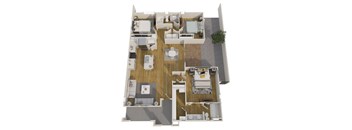 3 Bedroom 2 Bath floorplan at Pillar at Fountain HIlls apartments in AZ