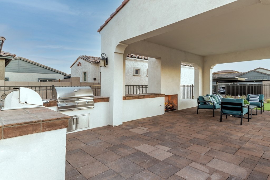 BBQ with seating area at Pillar at Fountain Hills