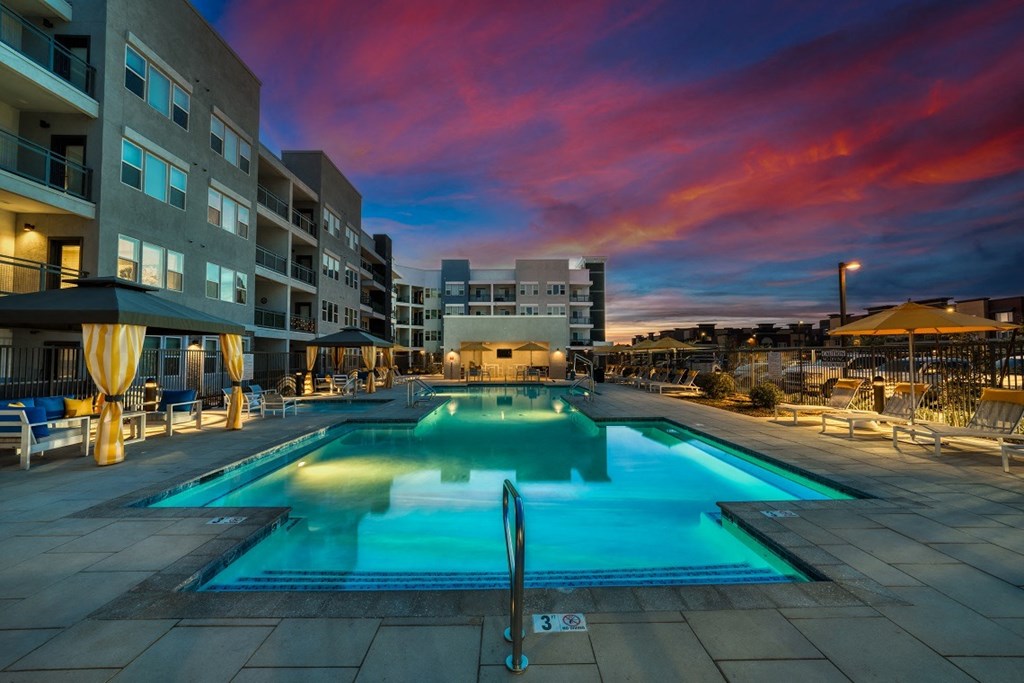 Resort style Pool with Cabanas at Cuvee, Glendale Arizona