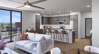 Elevation SanTan living room with spacious kitchen