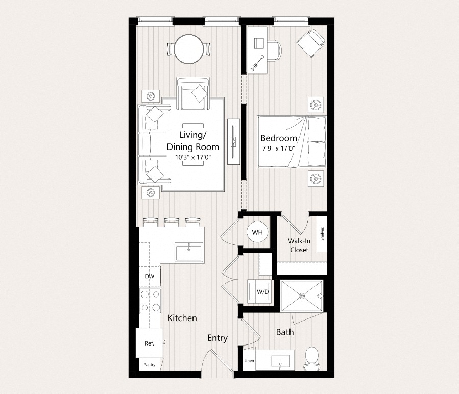 A5 Floor Plan at Huxley Scottsdale, Scottsdale, 85260