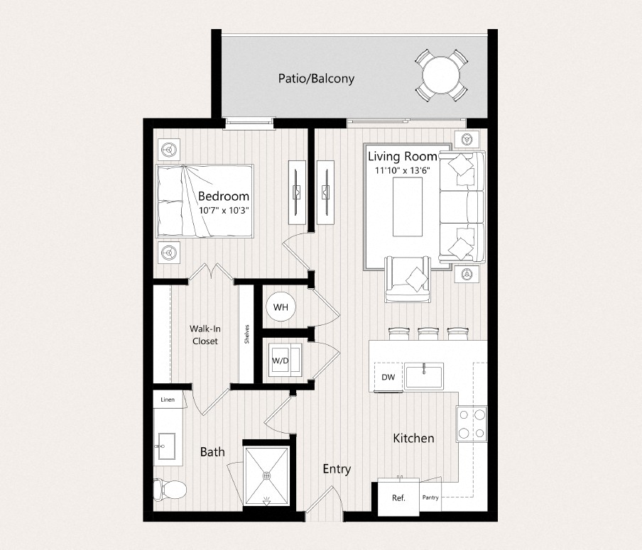 A6 Floor Plan at Huxley Scottsdale, Scottsdale Arizona