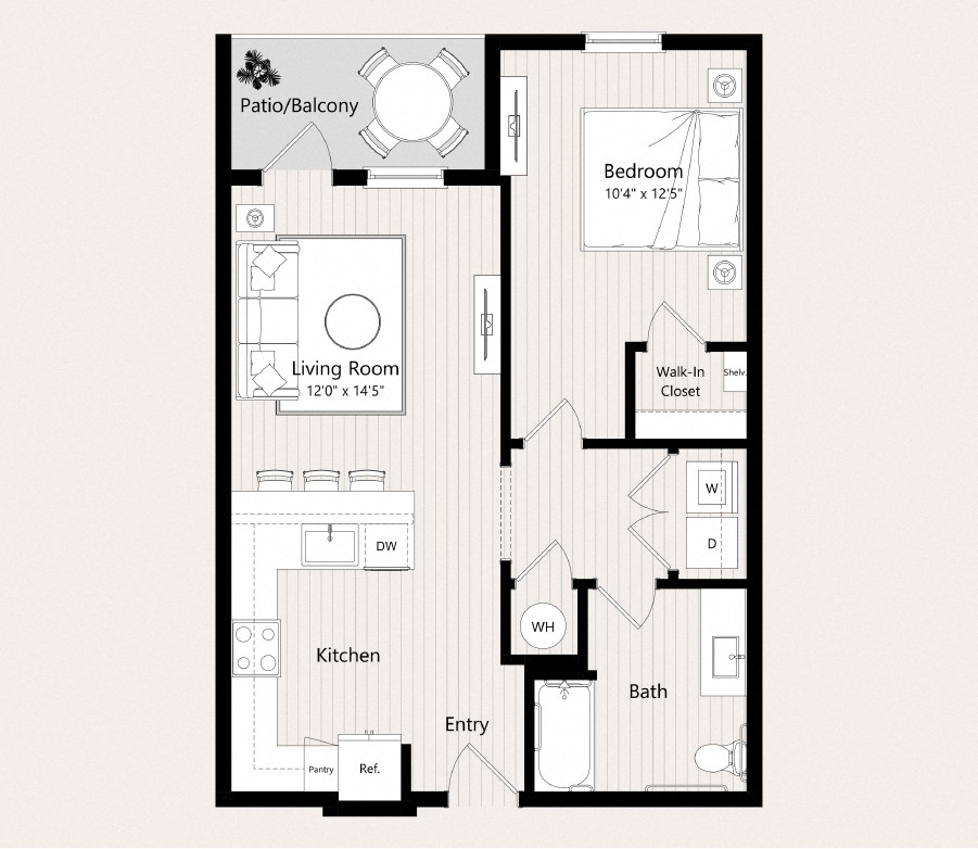 A8-D Floor Plan at Huxley Scottsdale, Scottsdale, 85260