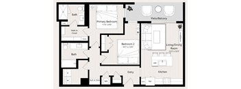 B2 Floor Plan at Huxley Scottsdale, Scottsdale, AZ