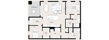 B8 Floor Plan at Huxley Scottsdale, Scottsdale, 85260