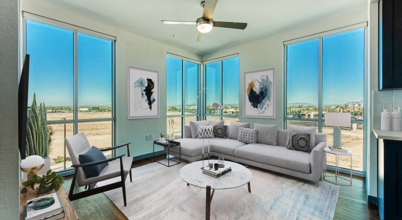 Living room  at Elevation San Tan, Gilbert, AZ