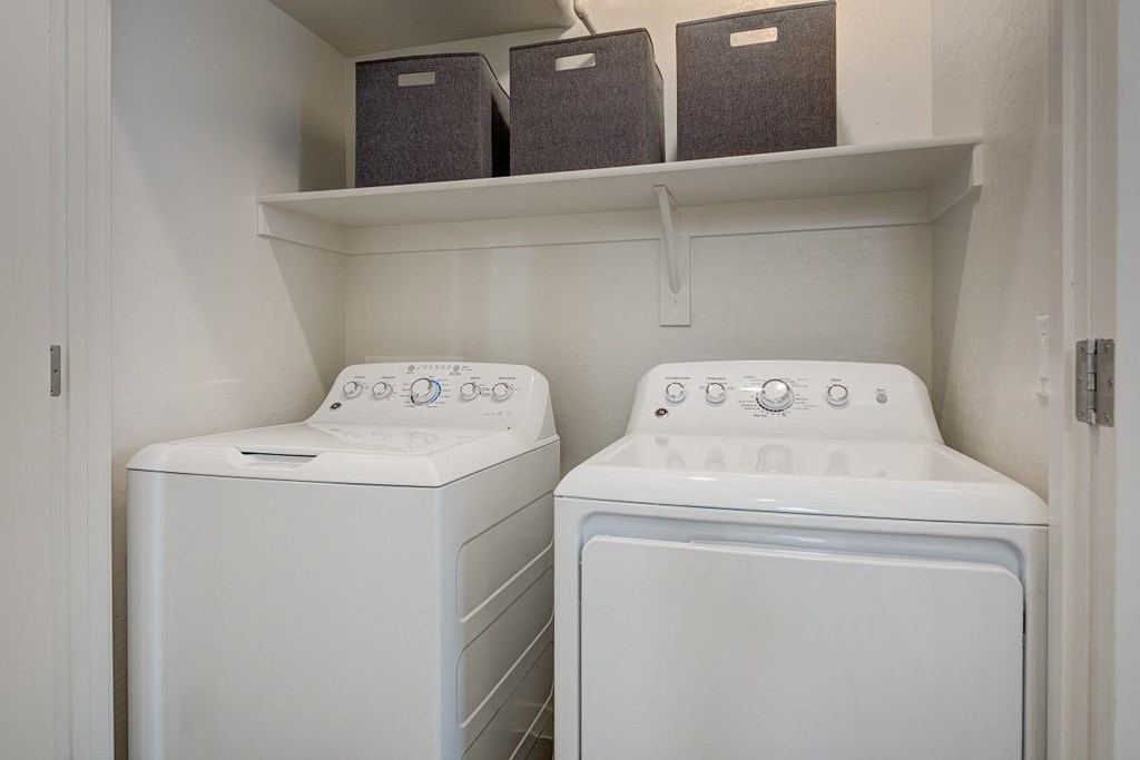 Washer and Dryer in unit at Pillar Lago