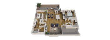 2 Bedrooms, 2 Bathrooms floorplan at Pillar at Fountain Hills