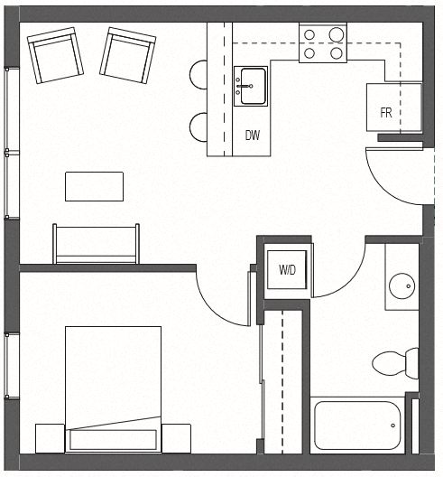 One Bedroom - A6, A7, A8