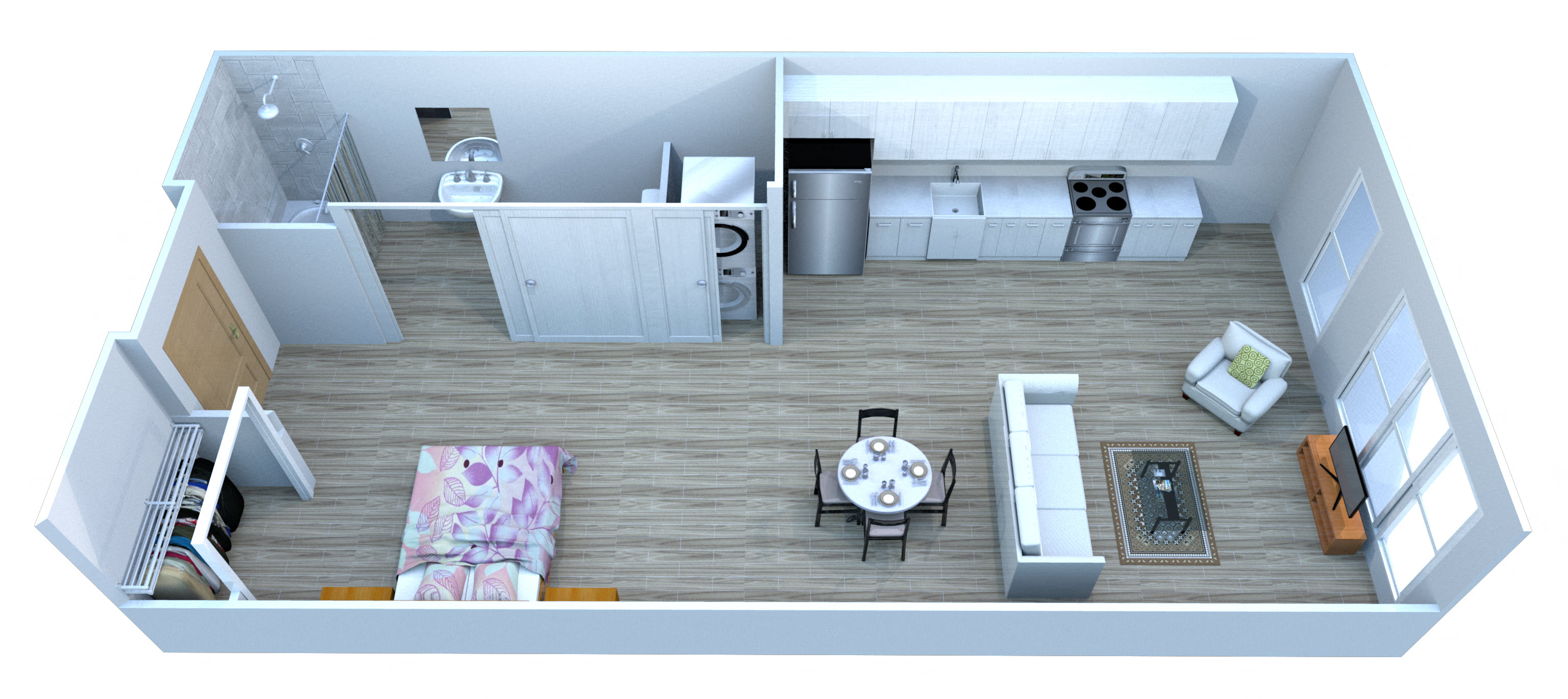 S1 Floor Plan at Pine Minor, Washington, 98101