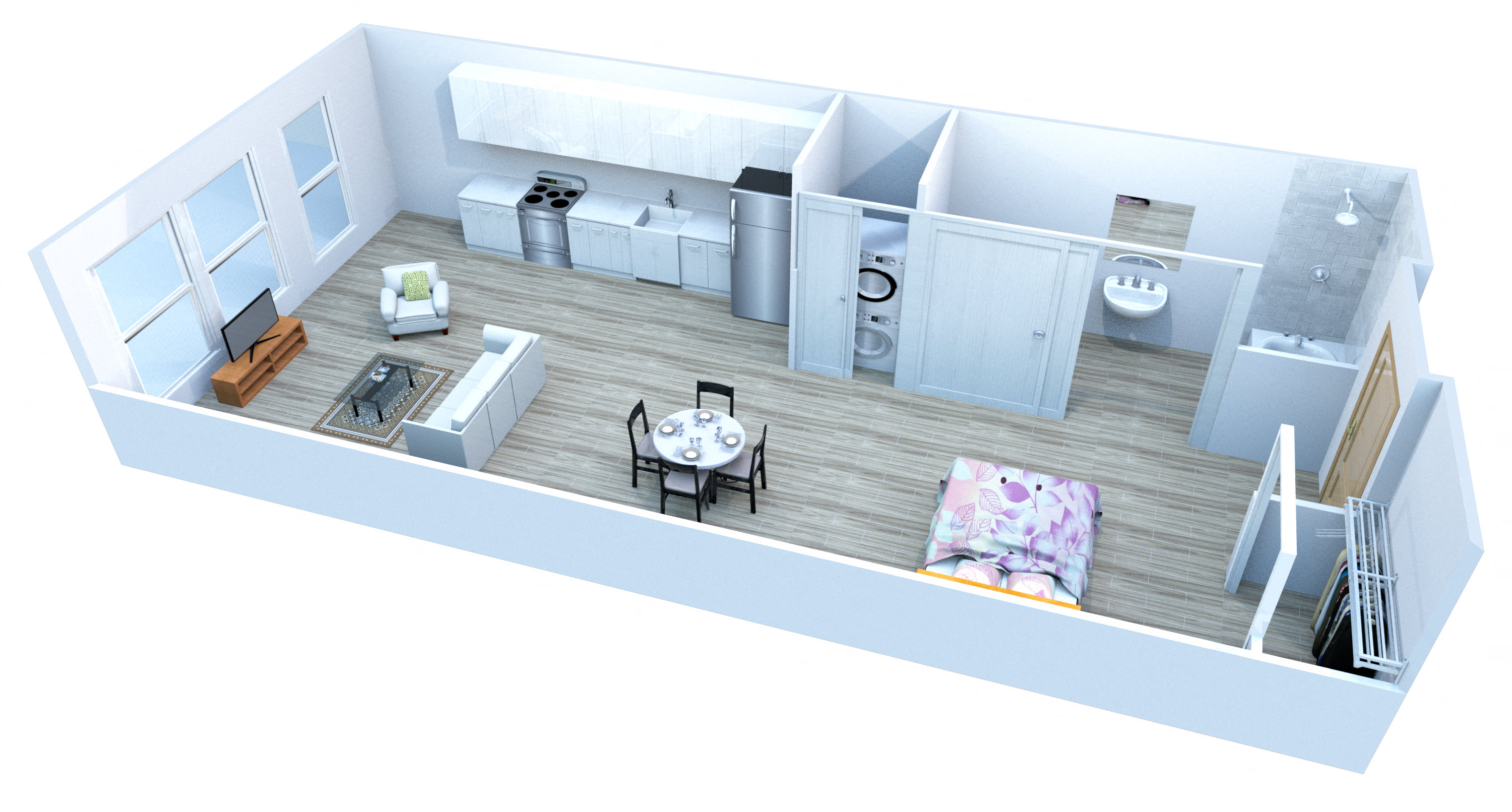 S14 Floor Plan at Pine Minor, Seattle, Washington