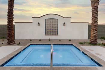 Pillar at Fountain Hills apartments Relaxing spa at dusk