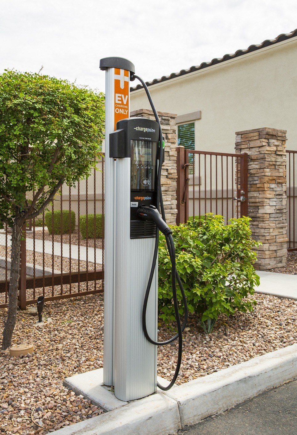 Electric Vehicle Charging Station in front of office  at Villas at Chandler Heights, Chandler, Arizona