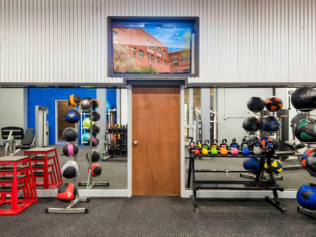 The Kardon Atlantic fitness center features free weights and big screen televisions