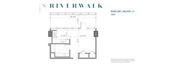 Riverwalk one bedroom one bath Microunit C