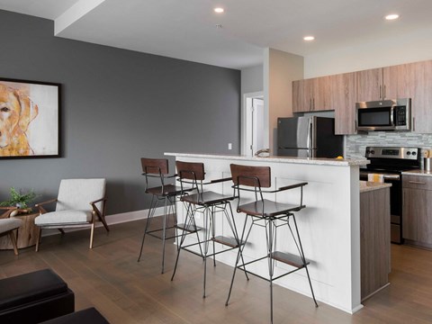 An open-concept Franklin Tower kitchen