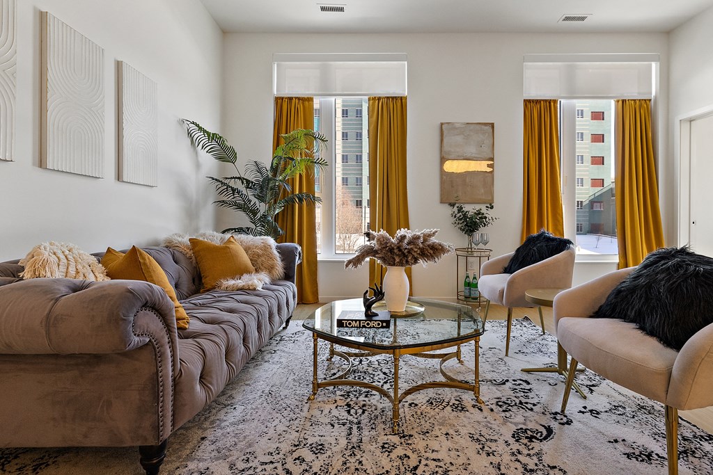 Seating area at The Freelon at Sugar Hill, Detroit, MI, 48201