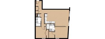 2 bedroom 2 bath B at The Freelon at Sugar Hill, Detroit, Michigan, 48201