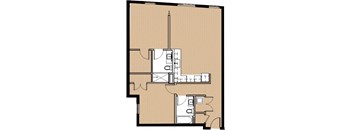 2 bedroom 2 bath C at The Freelon at Sugar Hill, Detroit, MI, 48201