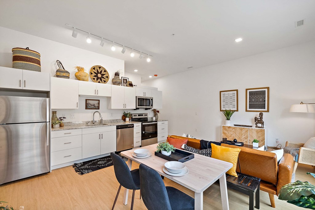 Dining table and chair at The Freelon at Sugar Hill, Detroit, MI 48201