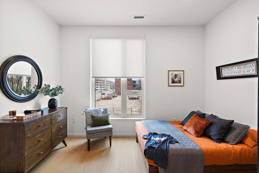 Living area at The Freelon at Sugar Hill, Detroit, MI, 48201