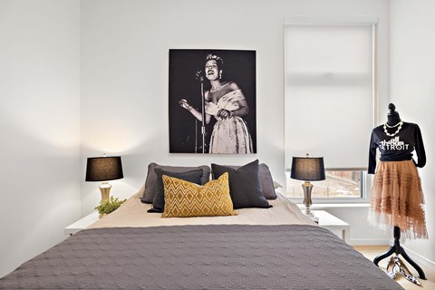 Bedroom at The Freelon at Sugar Hill in Detroit, MI 48201