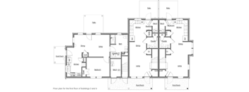 a floor plan for the first floor of a building