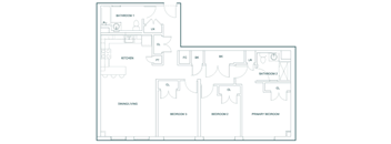 the schematic floor plan of the residence