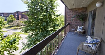 Huge balcony with scenic view, spacious balcony, oversized balcony with beautiful view at Embassy Park Apartments in Omaha, Nebraska - Photo Gallery 4