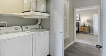 Luxury apartments in south Lincoln Nebraska with wood plank floors and full-size washer and dryer - Photo Gallery 23