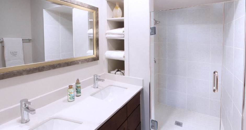 shower sink bathroom mirror