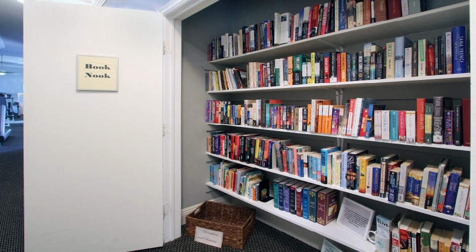 Community resident library at Lenox Village Apartments in Lincoln, Nebraska