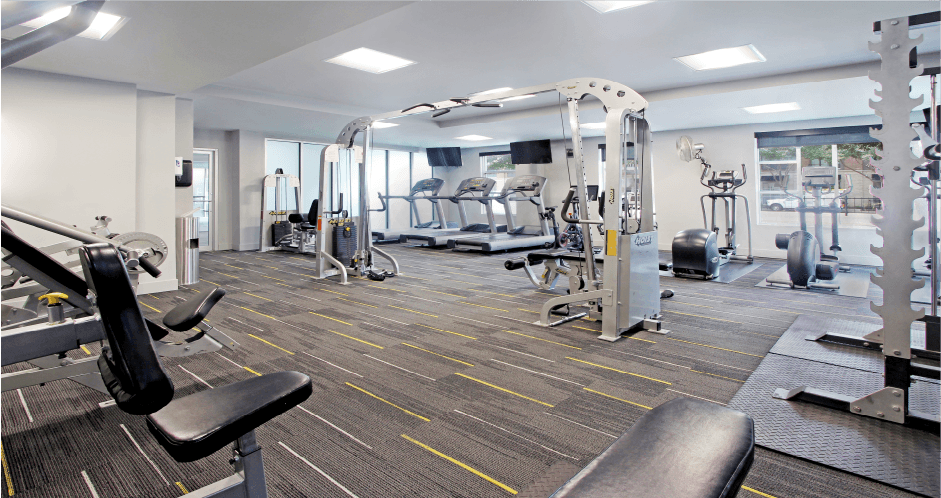 Luxury apartments in the Las Colinas area with a huge fitness center and yoga studio